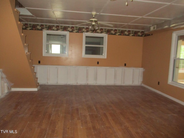 19374 Benhams Rd, Bristol, VA 24202 - unfurnished room featuring wood finished floors, stairs, and healthy amount of natural light