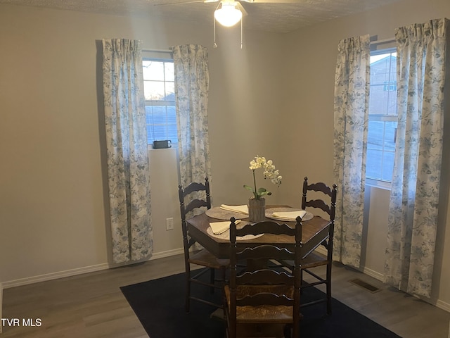 202 Locust St, Greeneville, TN 37745 - dining room with wood finished floors, baseboards, and ceiling fan
