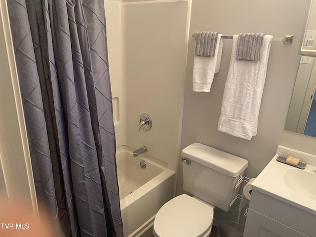 202 Locust St, Greeneville, TN 37745 - full bath featuring vanity, shower / tub combo, and toilet