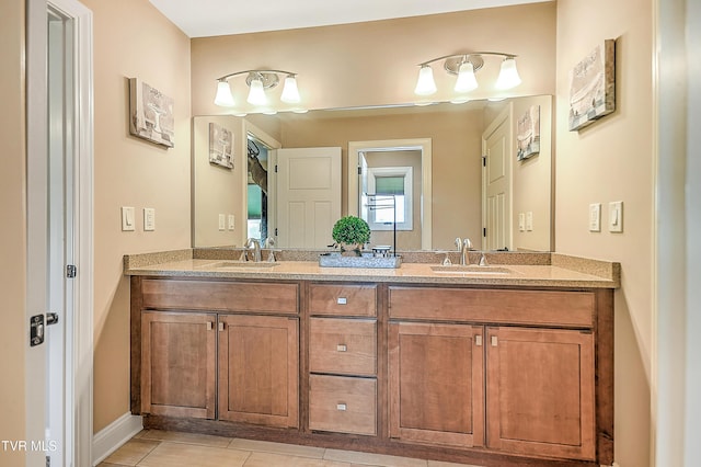 133 Christopher Way, Blountville, TN 37617 - bathroom with double vanity, baseboards, and tile patterned floors