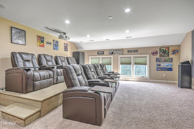 133 Christopher Way, Blountville, TN 37617 - cinema room with light colored carpet, baseboards, and recessed lighting