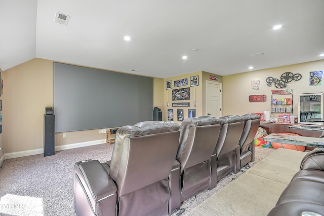 133 Christopher Way, Blountville, TN 37617 - carpeted home theater featuring recessed lighting, baseboards, and lofted ceiling