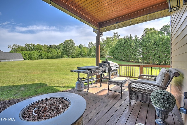 133 Christopher Way, Blountville, TN 37617 - deck with an outdoor fire pit and a yard