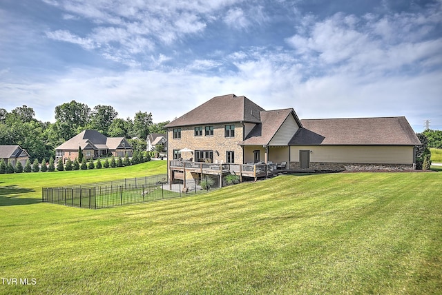 133 Christopher Way, Blountville, TN 37617 - rear view of property with stone siding and a deck