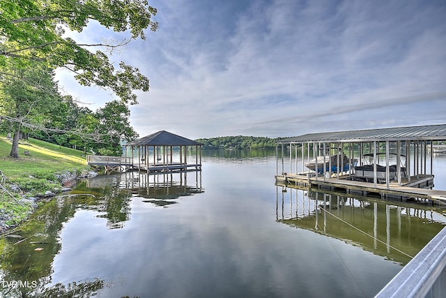 133 Christopher Way, Blountville, TN 37617 - dock area featuring boat lift and a water view