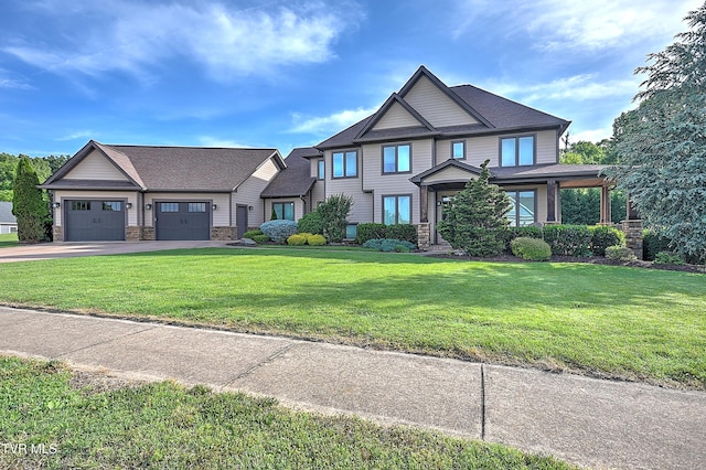 133 Christopher Way, Blountville, TN 37617 - view of front of home with driveway, a front yard, a garage, and roof with shingles