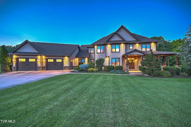 133 Christopher Way, Blountville, TN 37617 - view of front of home featuring a garage, driveway, and a front lawn