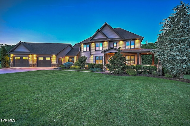 133 Christopher Way, Blountville, TN 37617 - view of front facade with a garage, a front yard, and driveway