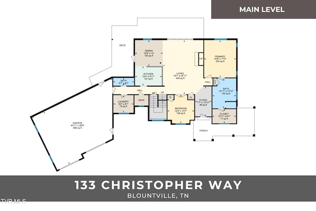 133 Christopher Way, Blountville, TN 37617 - floor plan / room layout