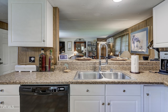 111 Jd Whitehead Rd, Roan Mountain, TN 37687 - kitchen featuring dishwasher, white cabinetry, light countertops, and a wall mounted AC