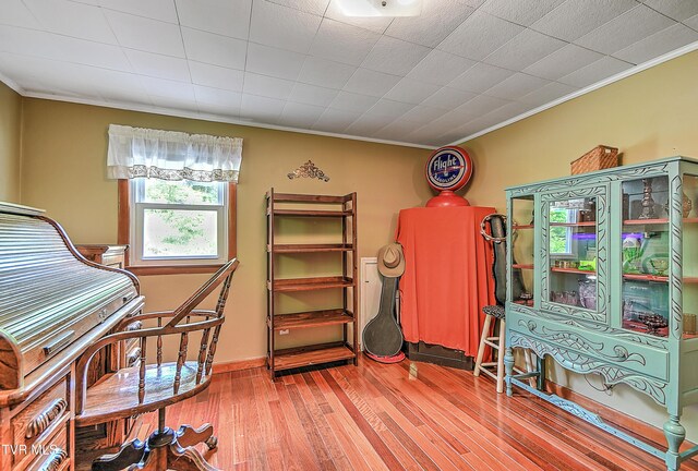 24483 Cave Creek Rd, Abingdon, VA 24211 - misc room featuring ornamental molding and hardwood / wood-style floors