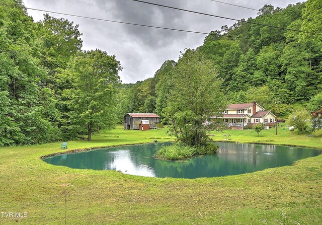 24483 Cave Creek Rd, Abingdon, VA 24211 - water view with a heavily wooded area