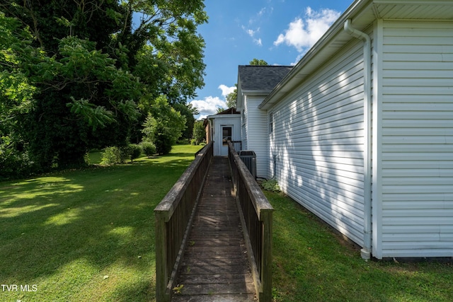 4006 Navaho Dr, Johnson City, TN 37604 - view of grassy yard featuring central air condition unit