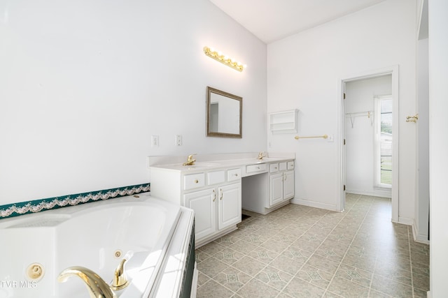 4006 Navaho Dr, Johnson City, TN 37604 - full bathroom featuring double vanity and a tub with jets
