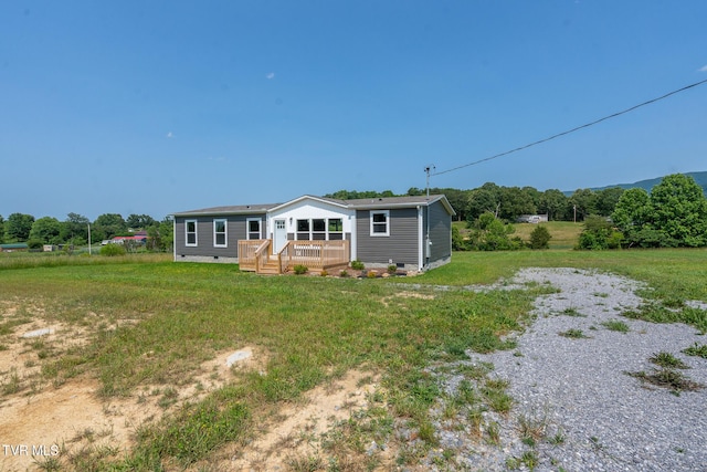 255 Piney Grove Rd, Greeneville, TN 37743 - rear view of property with crawl space, a deck, and a yard