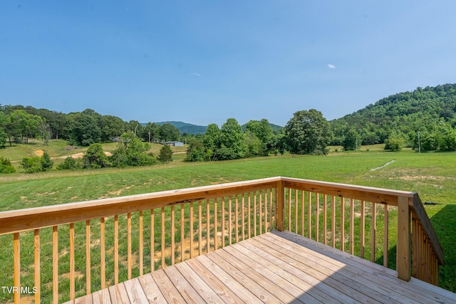 255 Piney Grove Rd, Greeneville, TN 37743 - deck with a yard and a mountain view