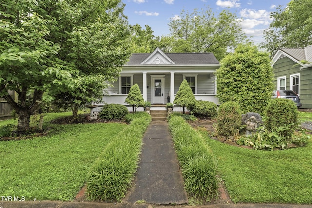 115 W Poplar St, Johnson City, TN 37604 - view of front of home featuring a porch, a front lawn, and roof with shingles