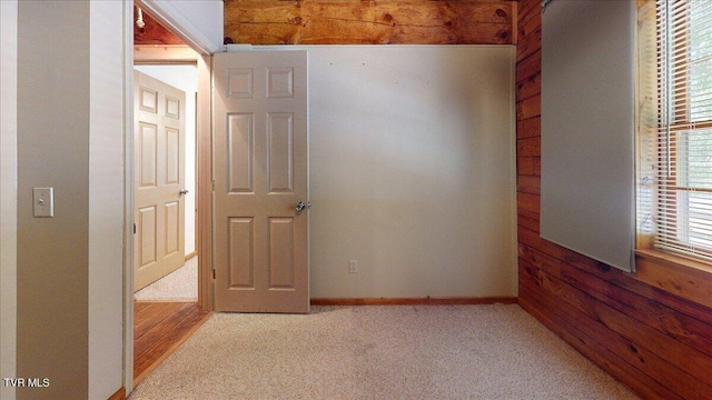 209 Brystone Dr, Gray, TN 37615 - carpeted empty room with wooden walls and baseboards