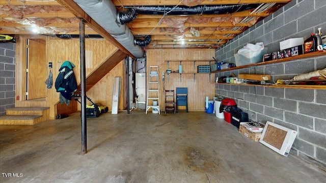 209 Brystone Dr, Gray, TN 37615 - basement featuring concrete block wall