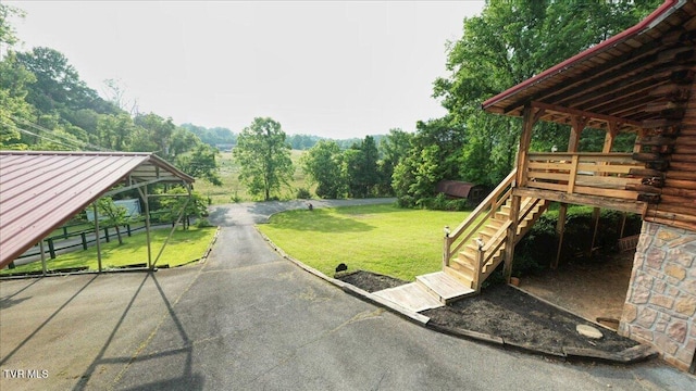 209 Brystone Dr, Gray, TN 37615 - view of green lawn featuring stairs