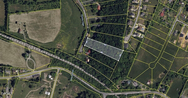 209 Brystone Dr, Gray, TN 37615 - aerial overview of property's location with property boundaries highlighted