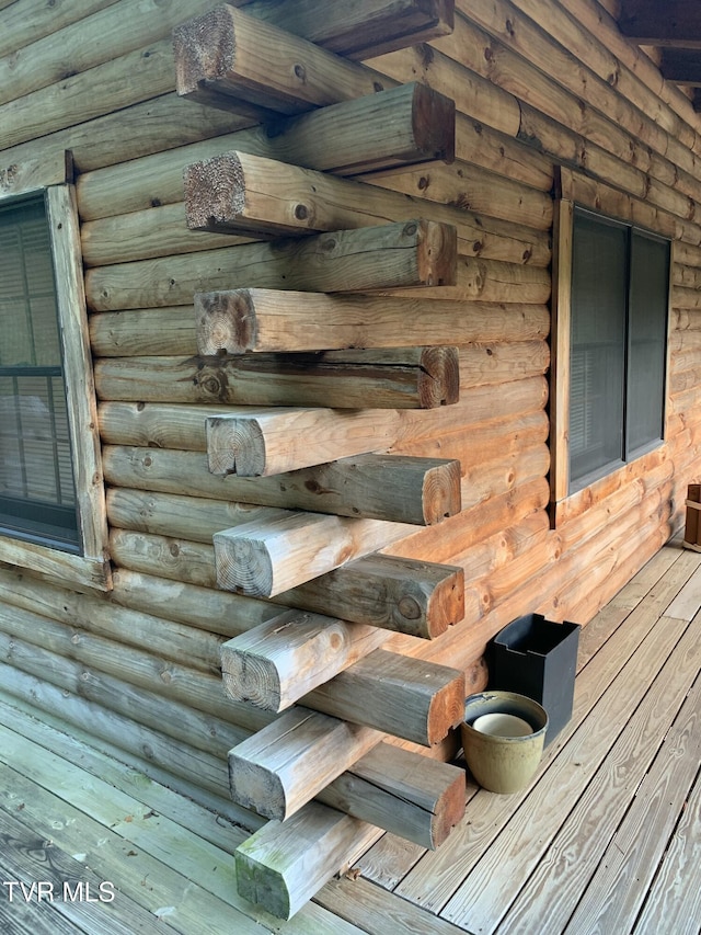 209 Brystone Dr, Gray, TN 37615 - exterior view of log exterior
