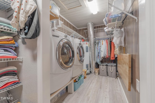9266 Forest Rd, Coeburn, VA 24230 - laundry area with washer and clothes dryer and wood finished floors