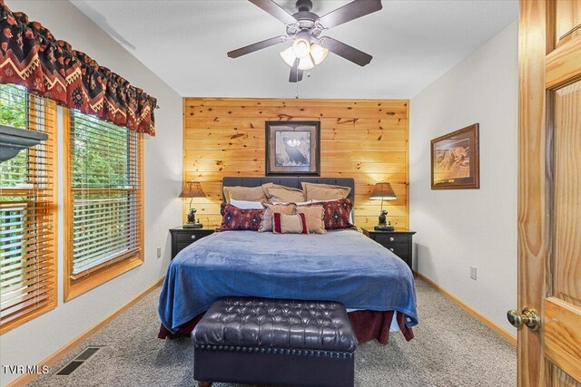 2213 Woodcock Trl, Sevierville, TN 37876 - carpeted bedroom with baseboards and a ceiling fan