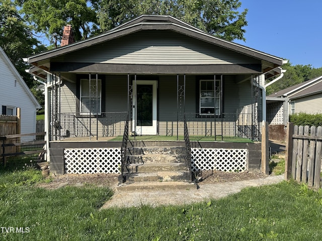 276 Spurgeon Ln, Bristol, VA 24201 - view of front of home featuring a porch and a chimney