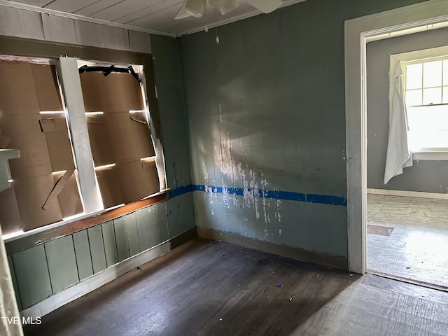 276 Spurgeon Ln, Bristol, VA 24201 - empty room featuring wood finished floors, a ceiling fan, and baseboards