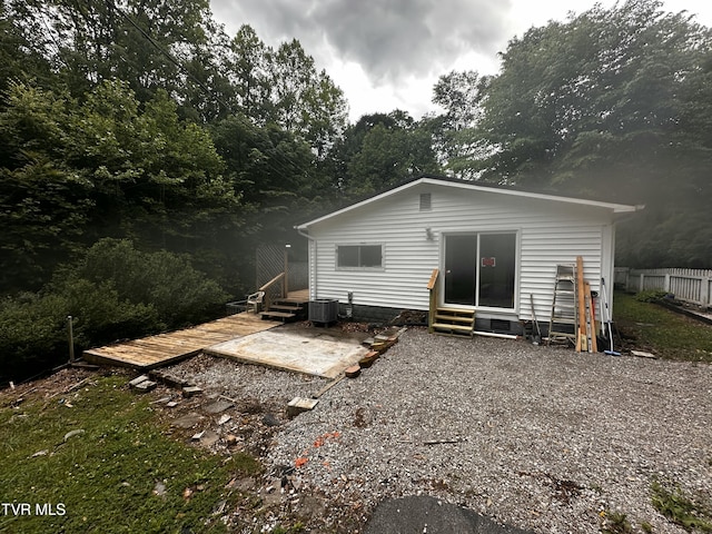 11510 Dogwood Ln, Pound, VA 24279 - rear view of property featuring entry steps and central AC unit