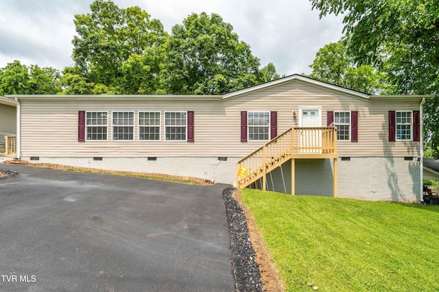 1154 Ridgecrest Ave, Kingsport, TN 37665 - manufactured / mobile home featuring crawl space and a front lawn