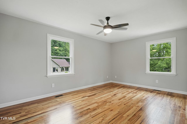 5530 Paramont Rd, Wise, VA 24293 - empty room featuring wood-type flooring, baseboards, and a ceiling fan