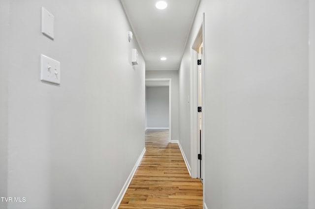 5530 Paramont Rd, Wise, VA 24293 - hallway with light wood-style flooring, baseboards, and recessed lighting