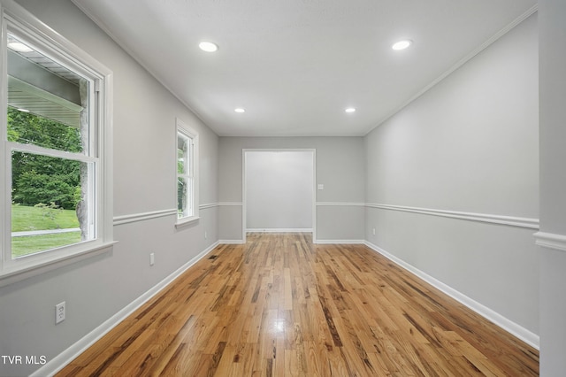 5530 Paramont Rd, Wise, VA 24293 - empty room featuring baseboards, light wood finished floors, and recessed lighting