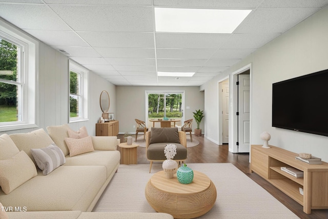 5530 Paramont Rd, Wise, VA 24293 - living area featuring a drop ceiling and dark wood finished floors