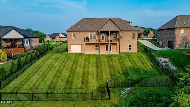 1132 Panoramic Vis, Gray, TN 37615 - rear view of house featuring an attached garage, a fenced backyard, a residential view, and a patio