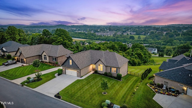 1132 Panoramic Vis, Gray, TN 37615 - aerial view at dusk