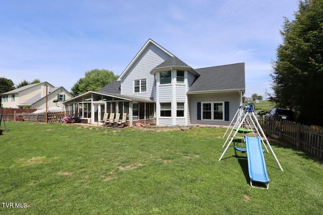 21164 Vances Mill Rd, Abingdon, VA 24211 - back of house with a sunroom and roof with shingles