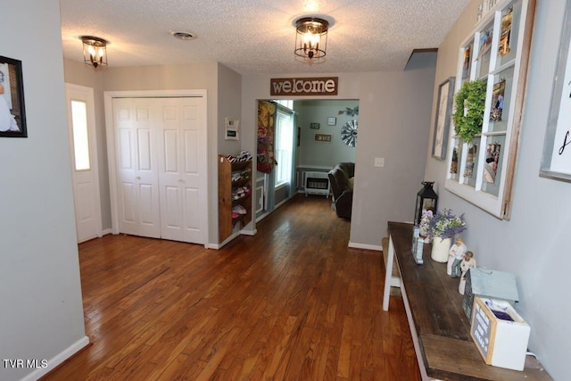21164 Vances Mill Rd, Abingdon, VA 24211 - entryway featuring healthy amount of natural light, dark wood-style flooring, and a textured ceiling