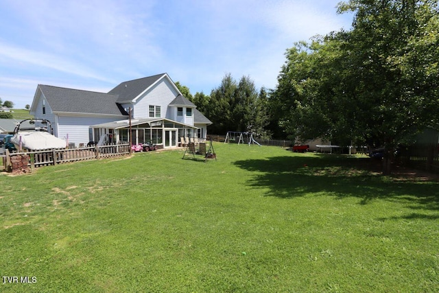 21164 Vances Mill Rd, Abingdon, VA 24211 - view of yard featuring a playground and a sunroom