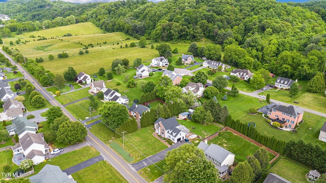 21164 Vances Mill Rd, Abingdon, VA 24211 - aerial perspective of suburban area featuring a forest