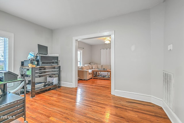 218 W Banner St, Lebanon, VA 24266 - office area with wood finished floors and baseboards