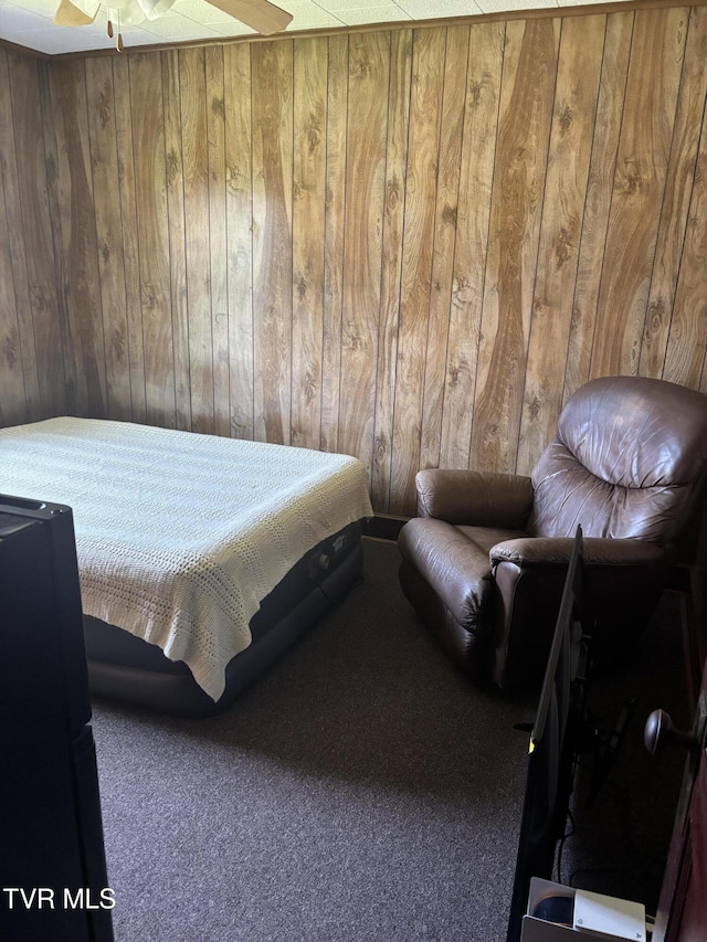 181 Powerhouse Holw, Clintwood, VA 24228 - carpeted bedroom featuring wood walls