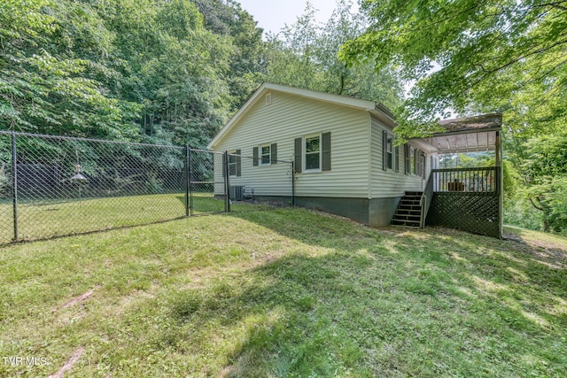 240 Watson Rd, Bristol, TN 37620 - view of side of home with stairway, a gate, a deck, and cooling unit