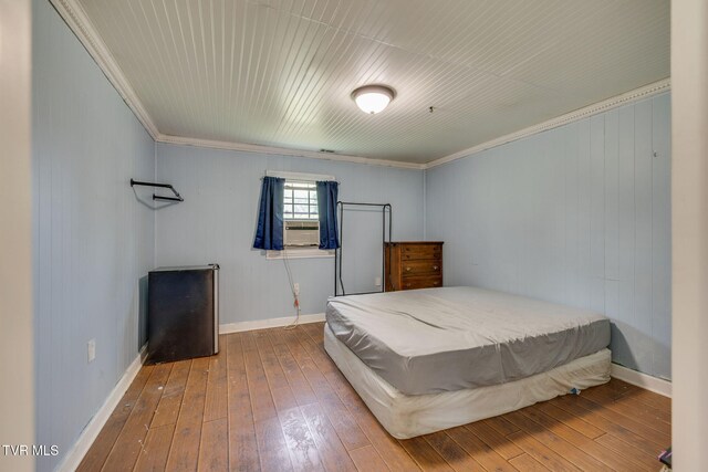 23270 Denton Valley Rd, Abingdon, VA 24211 - bedroom with ornamental molding, wood-type flooring, and baseboards