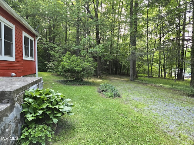 1510 Rock Creek Rd, Erwin, TN 37650 - view of grassy yard featuring a wooded view