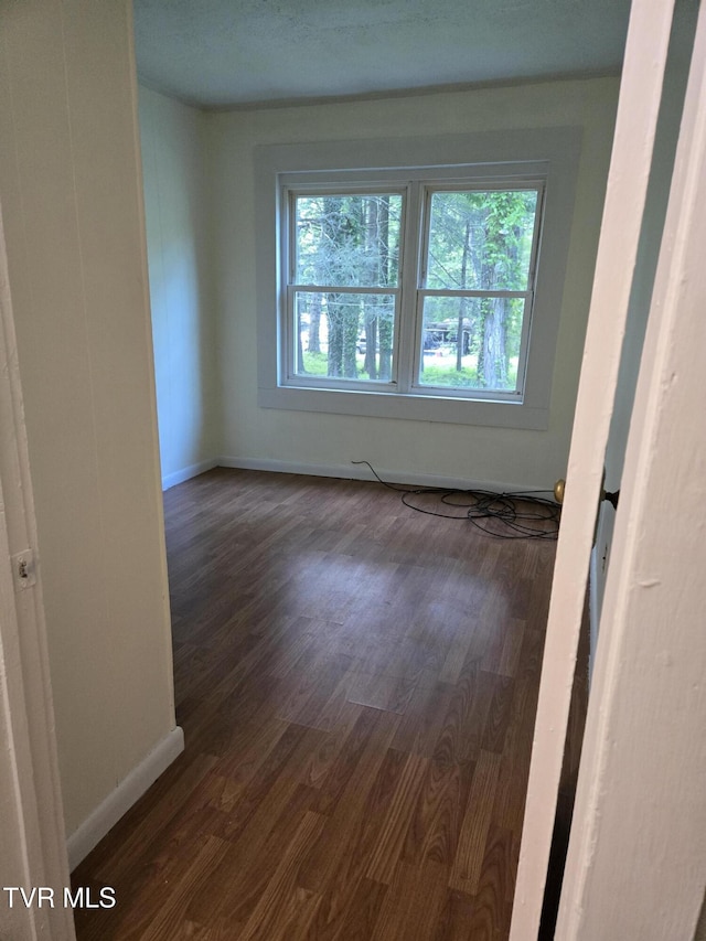 1510 Rock Creek Rd, Erwin, TN 37650 - spare room with baseboards and dark wood-style floors