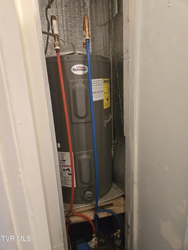 1510 Rock Creek Rd, Erwin, TN 37650 - utility room with water heater