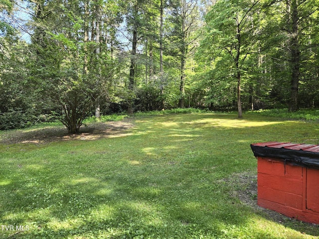 1510 Rock Creek Rd, Erwin, TN 37650 - view of grassy yard with a wooded view